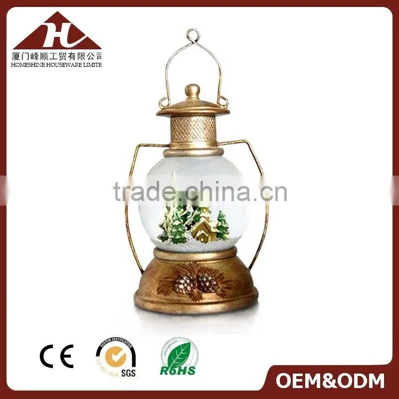 100mm christmas village lantern snowglobe for sale