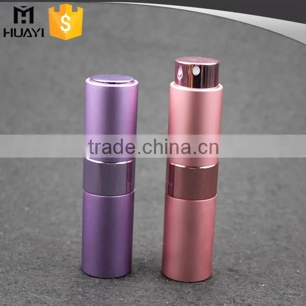 custom design twist up glass aluminium perfume atomizer