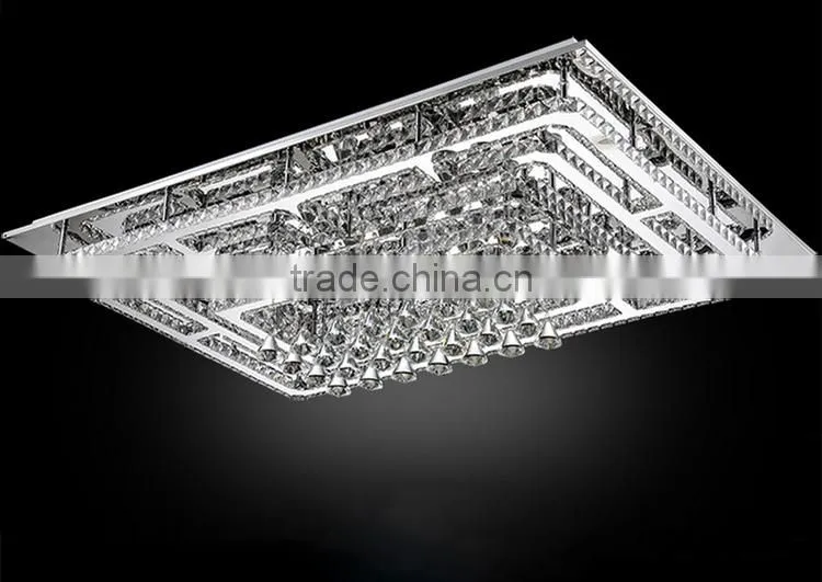 Top Quality K9 Crystal Ceiling Light 128W Amber Luxury Crystal Lamp