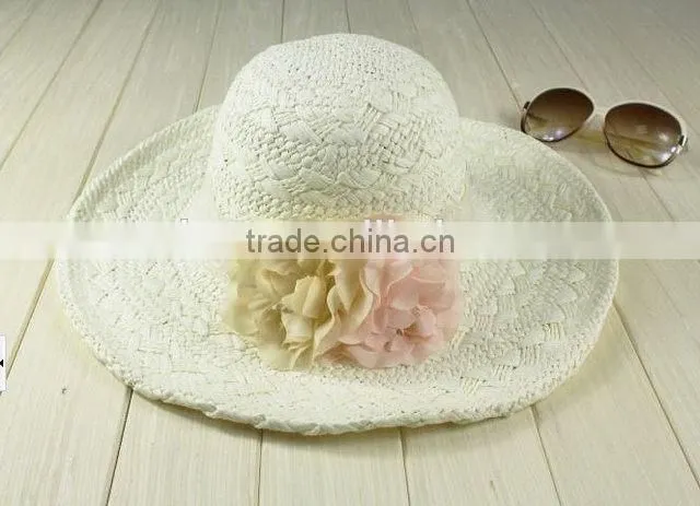 Made in Zhejiang China special discount cheap large brim beach hat sun visors