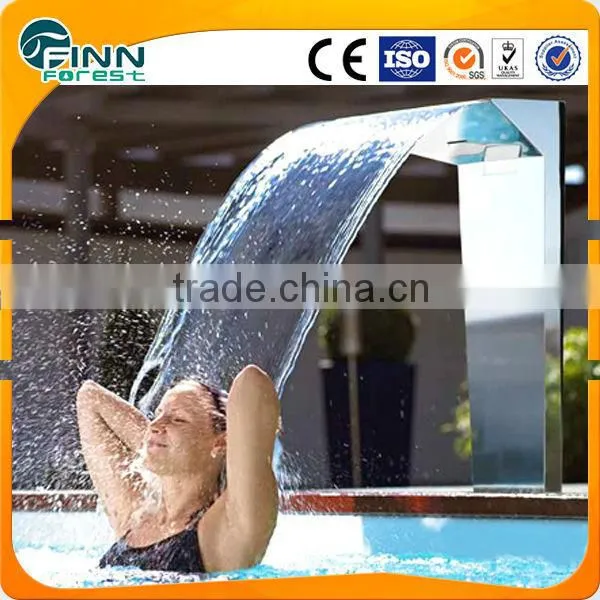 outdoor stainless water blade waterfall with led light