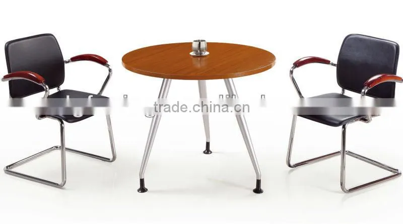 Melamine office wooden furniture and steel legs coffee table