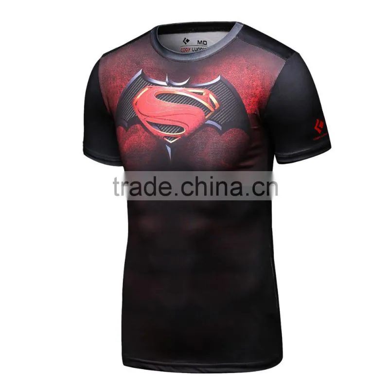 2016 guangzhou casual wear camisetas marvel men superhero compression shirts 3d t shirt sportswear for maler