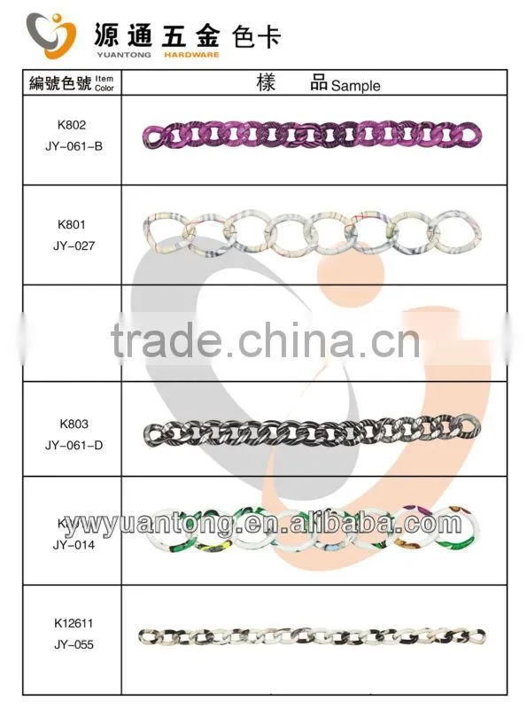 2016 hot sale wholesale green color chains for decoration