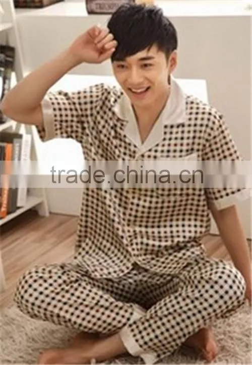 2016 Summer Pajamas Suit With Men's Short Sleeves