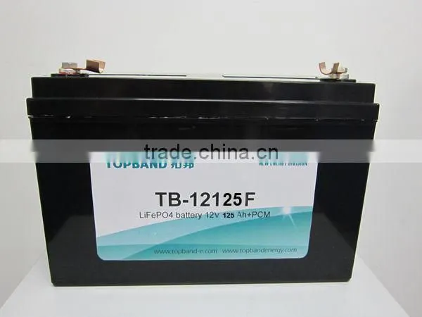 Long life phosphate lifepo4 camper battery 12V 125Ah