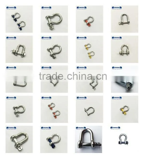 Best price us type bow bolt type chain shackles with high quality