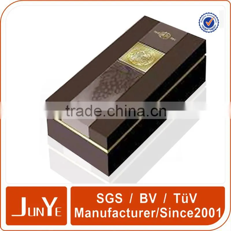 Book-form style good quality single wine glass box like whiskey wine bottle gift box