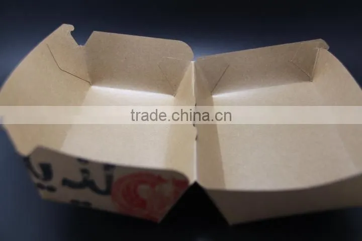 custom make kraft paper biodegradable packing food box