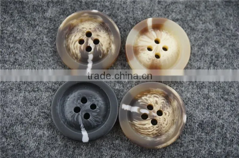 chinese wholesale horn 4-holes resin button for garment accessories