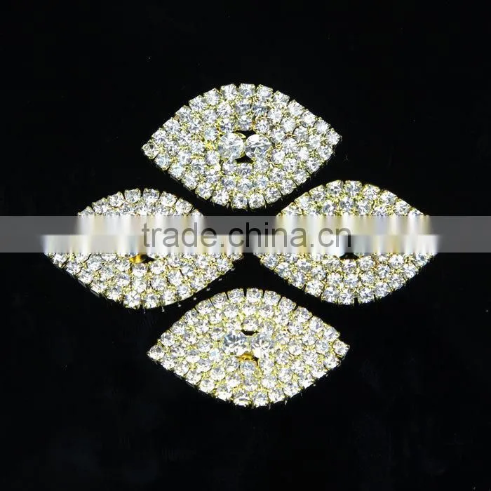 New Design Fashion Gold Tone Cat Eye Crystal Shank Button RNK170J