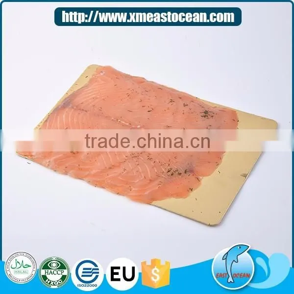 Good quality delicious seafood frozen smoked salmon with vanilla