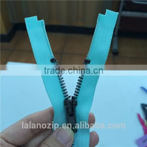 5# brass zipper hanging plated guncolor riri zippers wholesale for jeans
