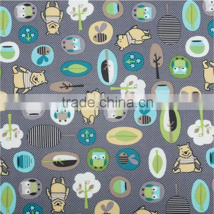 Waterproof 300d pvc polyester print terry cloth fabric