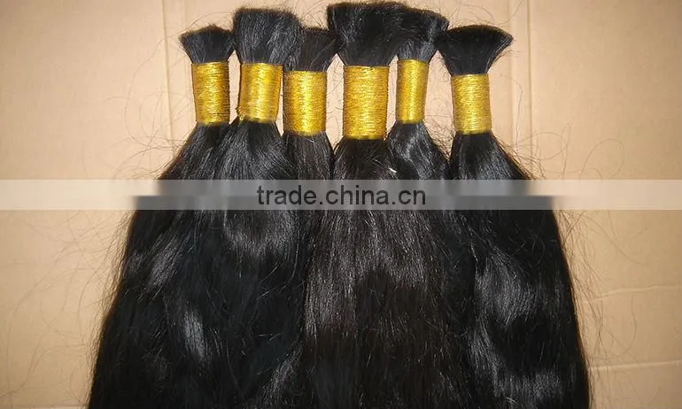 Indian Virgin Remy Human Hair Bulk Without Weft