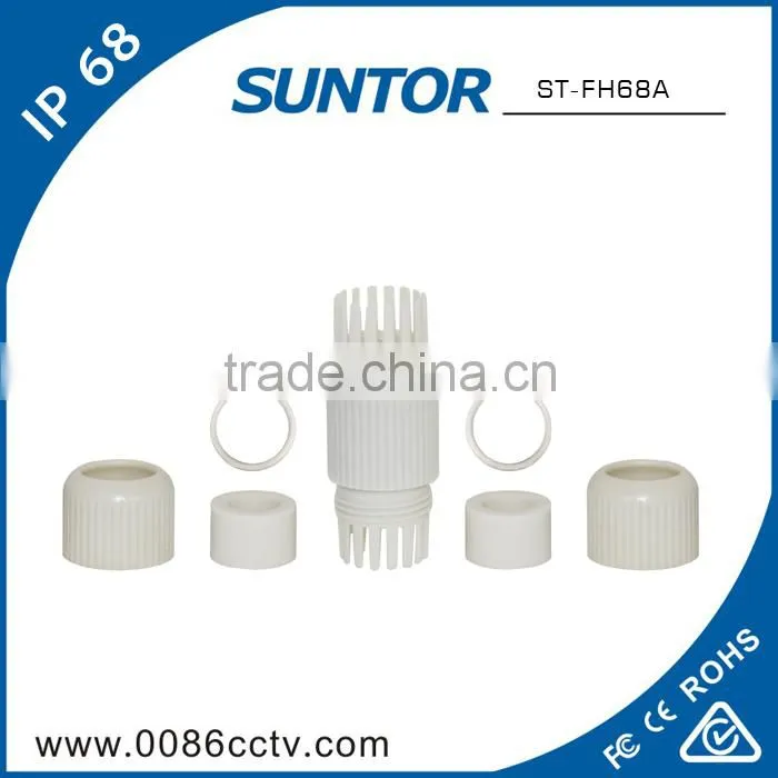 Black Nylon 9 Pin Aviation Electrical Connectors To RJ45 Converter For POE