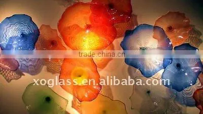 exquisite hand blown glass platters xo-0881 and crystal wall platters