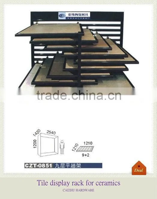 Lying single side tile display rack for ceramics