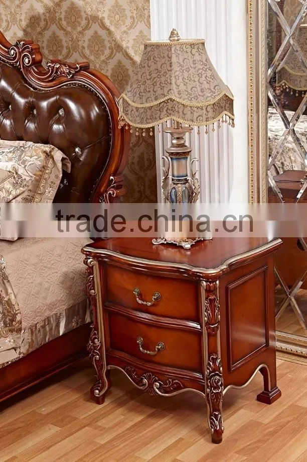 2016 Yumian luxury European type Classic style bedroom set Bed Bedside table Wardrobe Dressing table Commode