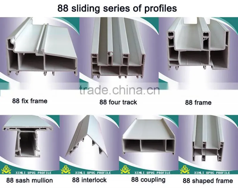 high quality upvc window profile similar as Germany veka for PVC window and door