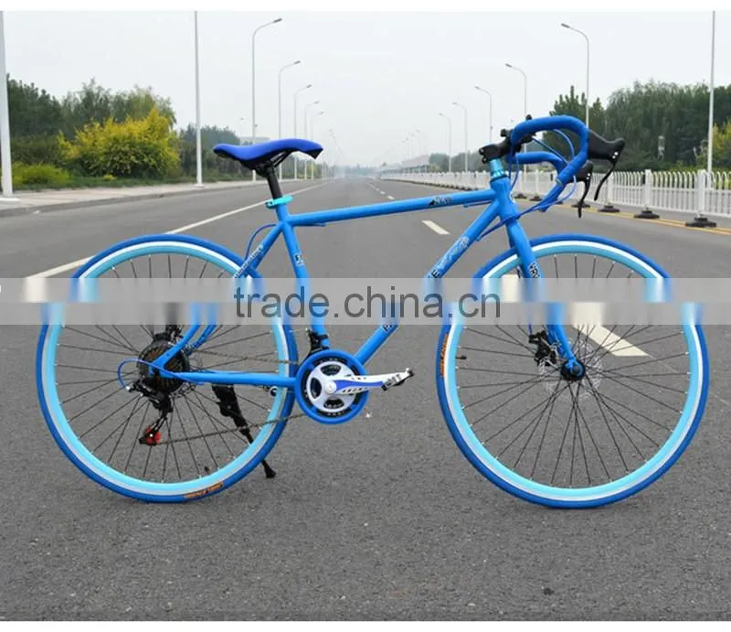 26-inch road bike 21 speed high carbon steel dual disc brakes road bike