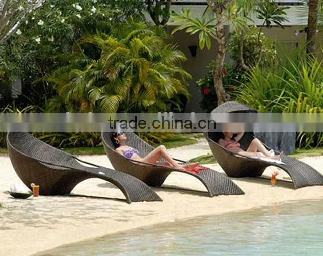 Best sale Garden PE poly rattan lounge