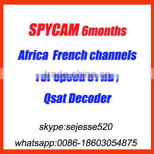 Hot selling spy cam for 36E,68.5E AND 22W french channels for all qsat model with new software released
