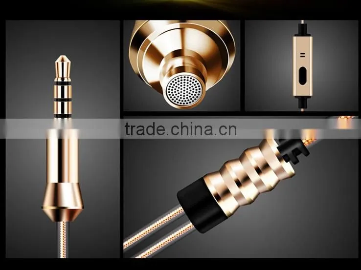 colorful metal earphone with microphone
