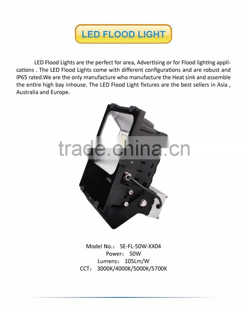 hot sale IP65 Outdoor Waterproof SAA CE RoHs LED Flood Light 50W
