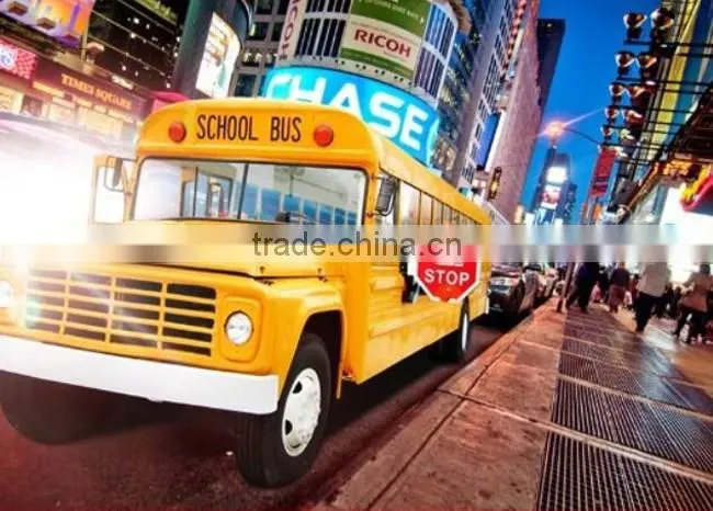 Automobile LED flashing school bus stop sign
