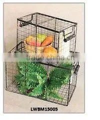 vintage old aged small handmade antique wooden basket