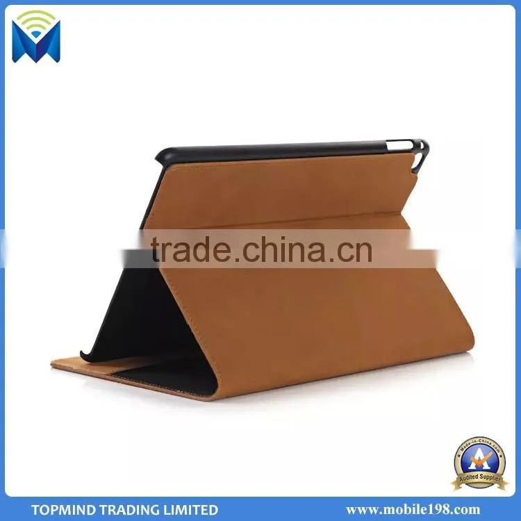 Best Price Retro Style Book Style Leather Case for iPad Pro with Card Slot