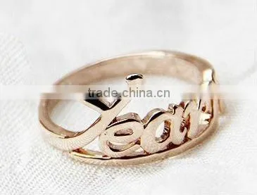 Fashion alloy letter ring,2013 new jewelry for women,Fashion accessories