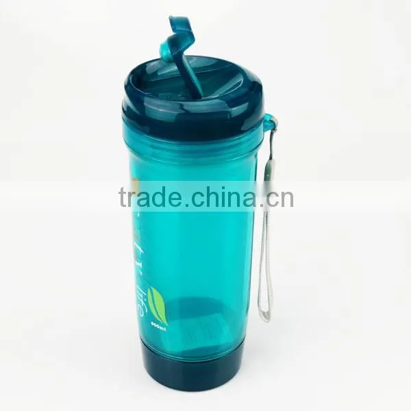 Hotsale LFGB Approved Double Wall Tea Mug Plastic With Portion Cup