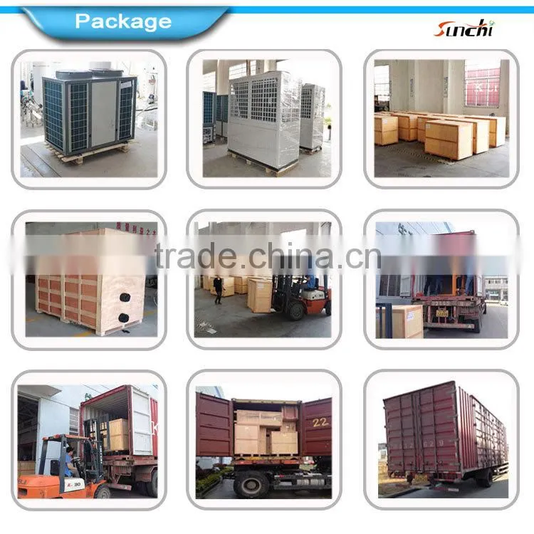 Outlet 85C hot water 12kw/19kw/35kw/70kw/105kw R134a supper COP high temp. air source heat pump industrial heating