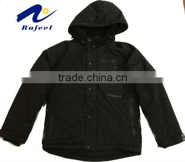 kids black down jacket stock