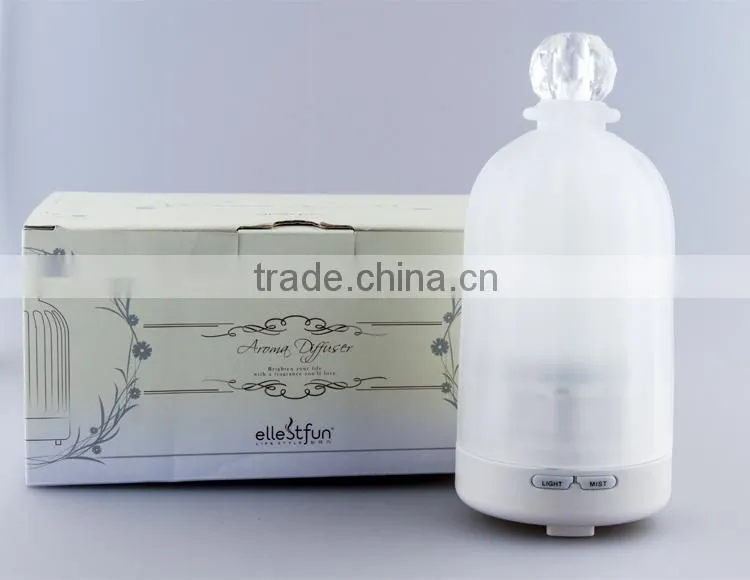 colorful LED light aromatherapy glass diffuser /essential oil portable air humidifier