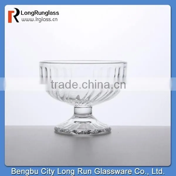 LongRun 200ml hot new products for 2015 grace elegant barware ice cream cup dessert Glass bowl manufacture