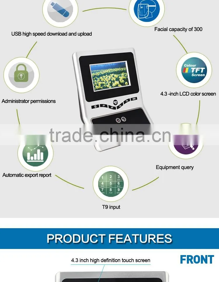 OC046 Biometric Face Identification and Fingerprint Time Attendance Device
