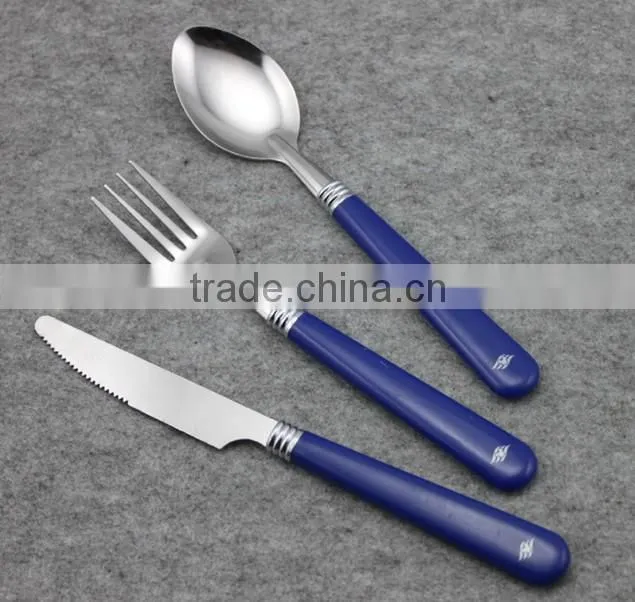 3pcs set plastic handle cutlery