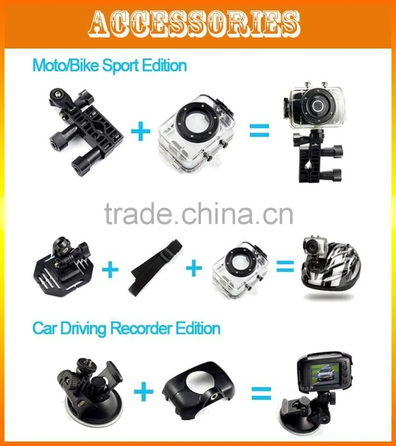 Full HD 1080P 2.0 Touch Screen Waterproof Mini Sport DV