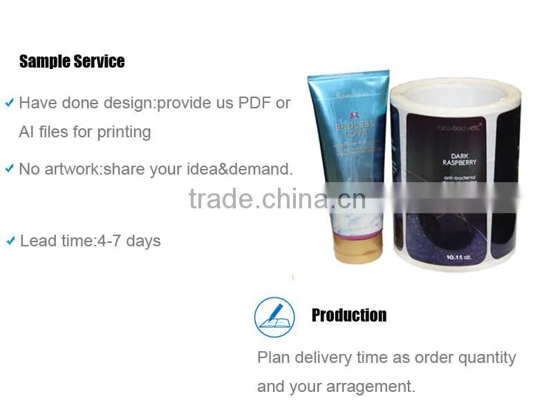 Cheaped High Quality Plastic Cup Label With Simple Design Supplier