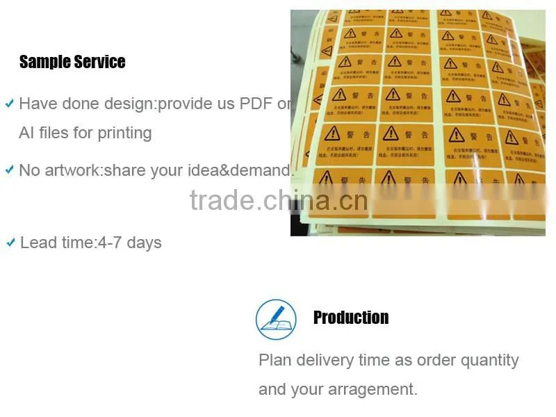Custom Wholesale High Quality Fragile Warning Label Stickers