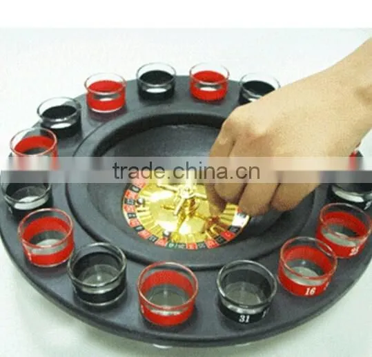Shot glass roulette drinking game set , russian turntable wine set , holiday drinking game