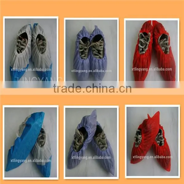 3grams blue disposable printed plastic overshoes