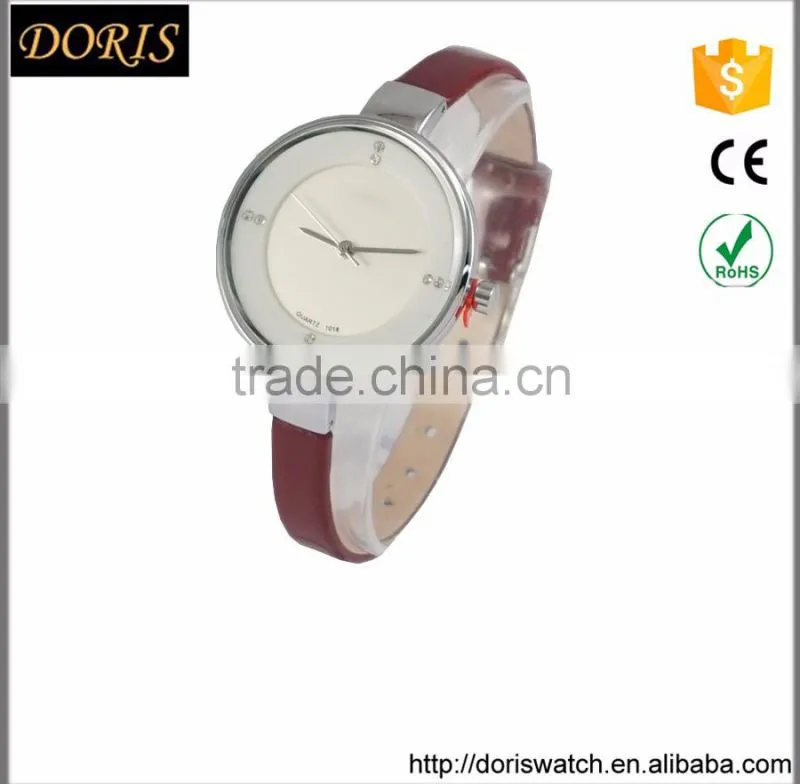top alloy watch custom logo genuine leather ladies brands watches