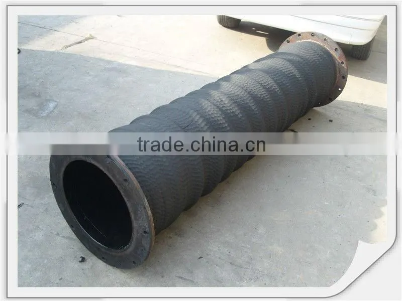Discharge dredging hose with flanged