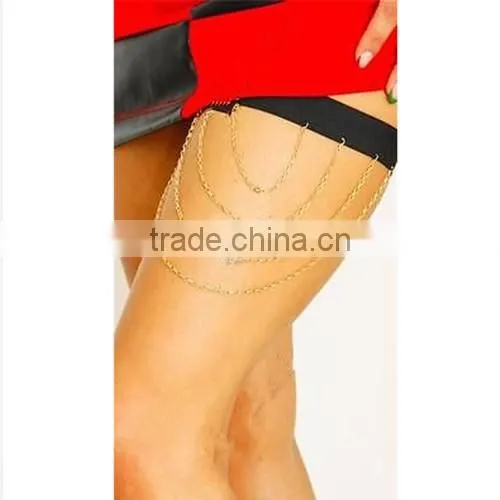Fashion four layers tassels leg chain