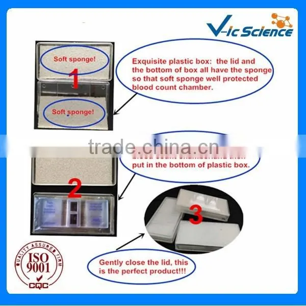 Neubauer-Improved Blood test blood counting chamber with bright line