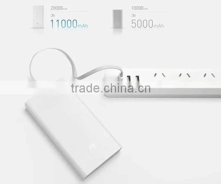 Original XIAOMI Power Bank 20000mAh Dual USB Out 5.1V 3.6A for smartphone
